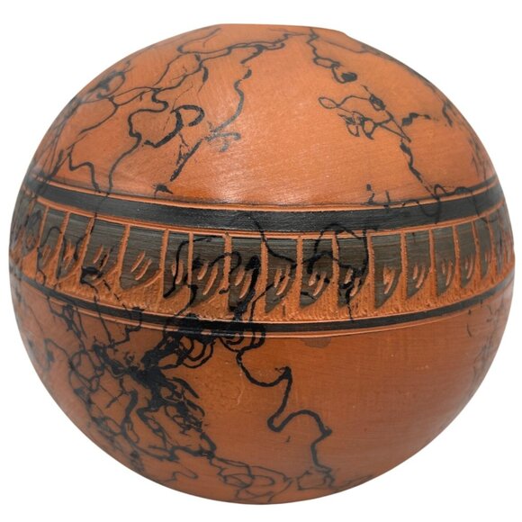 Native American Etched Horse Hair Pottery Vase Signed M Clark Navajo - Picture 7 of 14